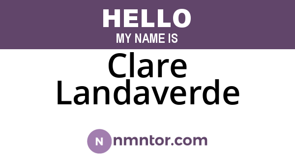 Clare Landaverde