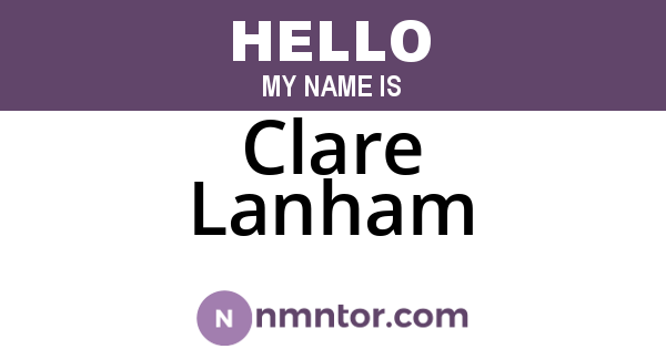 Clare Lanham
