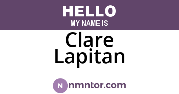 Clare Lapitan