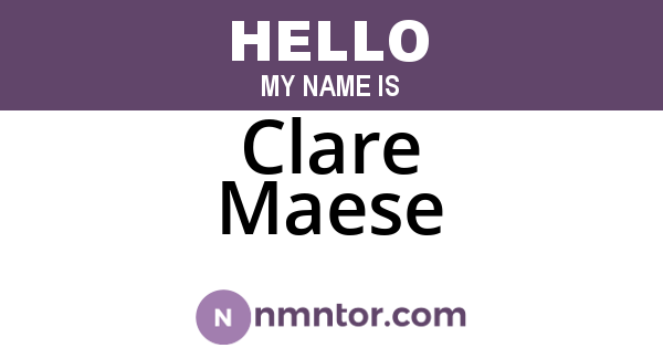 Clare Maese