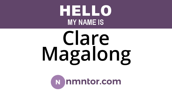 Clare Magalong