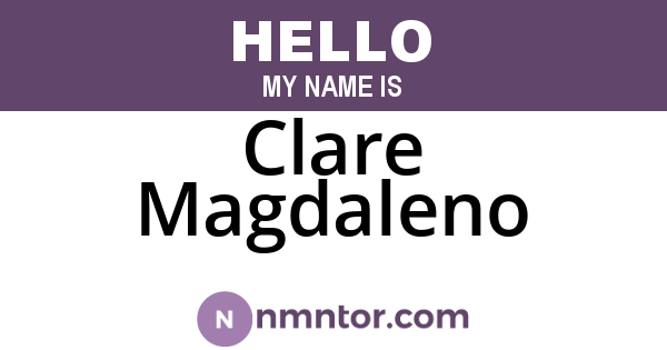 Clare Magdaleno