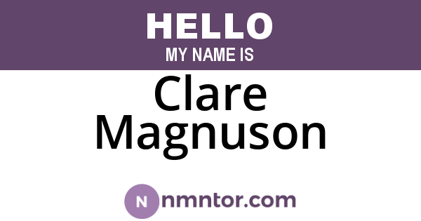 Clare Magnuson