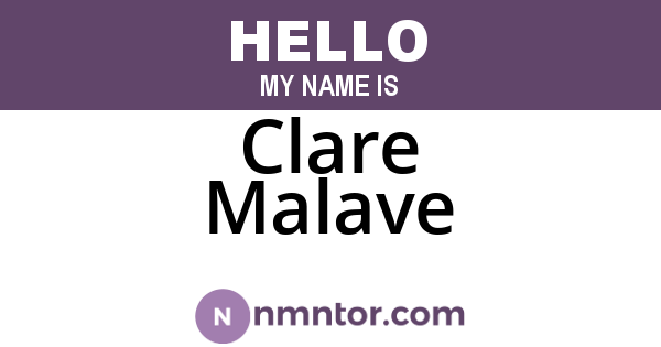 Clare Malave