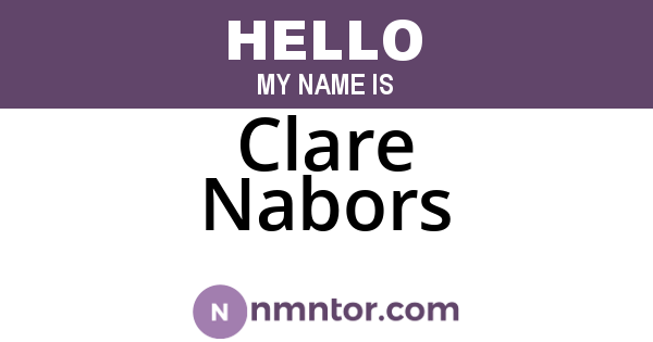 Clare Nabors