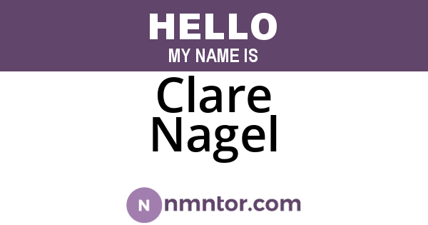 Clare Nagel
