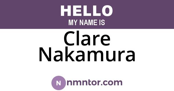 Clare Nakamura