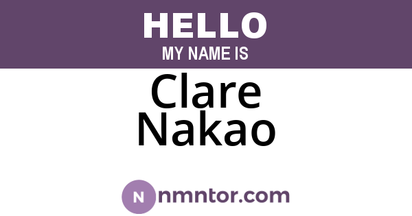 Clare Nakao