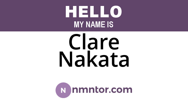 Clare Nakata