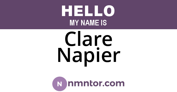 Clare Napier