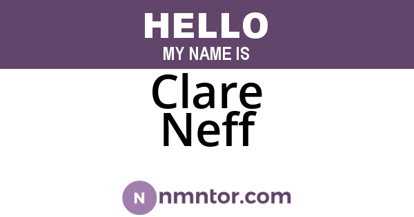 Clare Neff