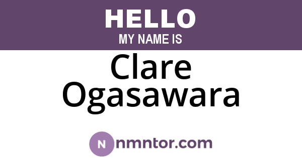 Clare Ogasawara