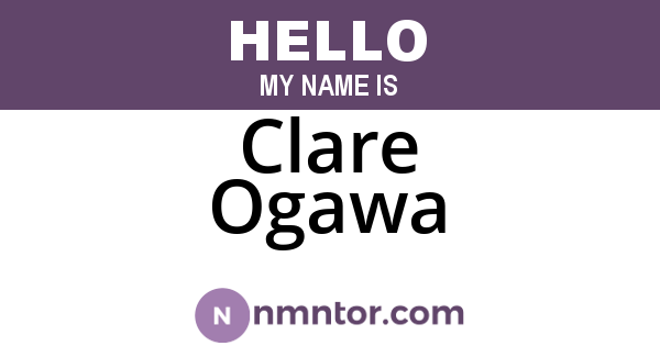 Clare Ogawa
