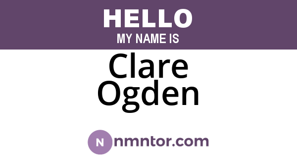 Clare Ogden