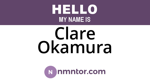 Clare Okamura