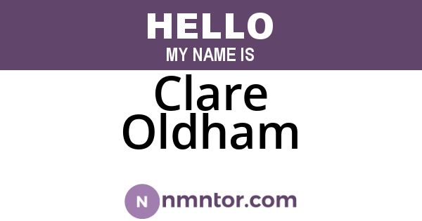 Clare Oldham