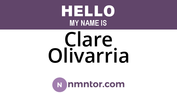 Clare Olivarria