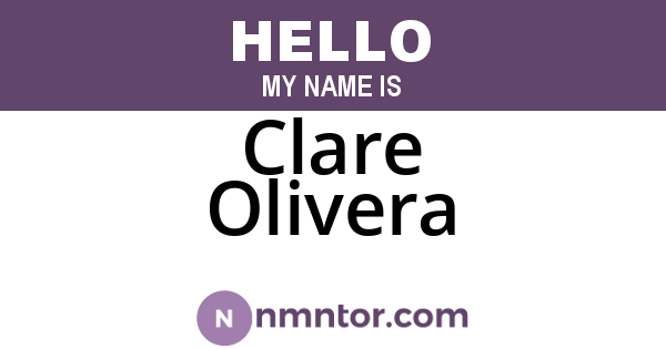 Clare Olivera