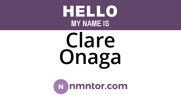 Clare Onaga