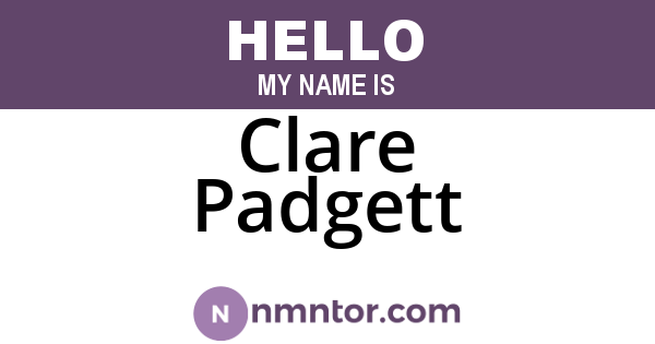 Clare Padgett
