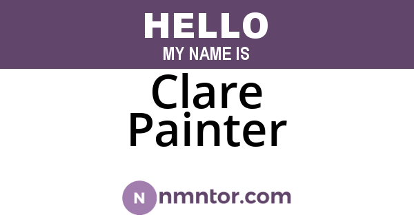 Clare Painter