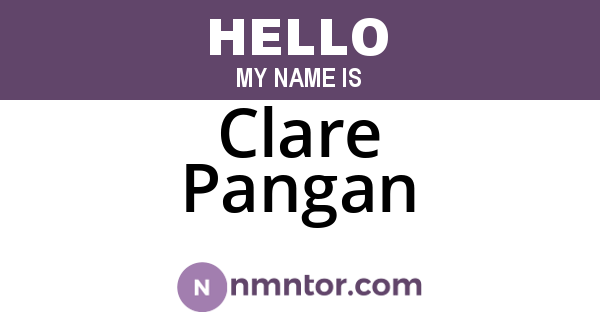 Clare Pangan
