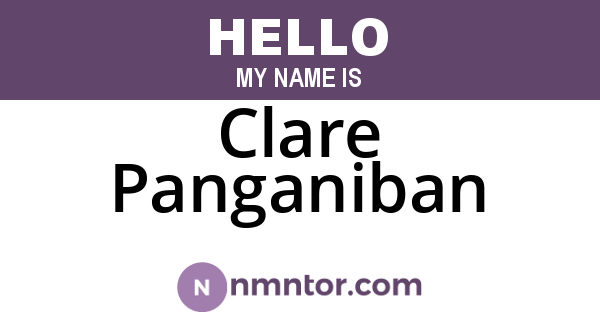 Clare Panganiban