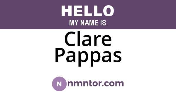 Clare Pappas