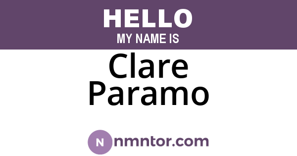Clare Paramo