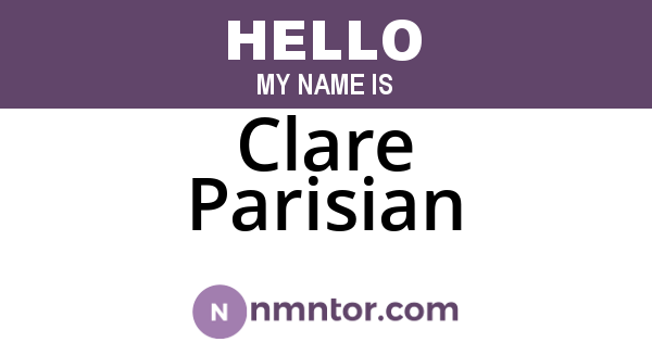 Clare Parisian