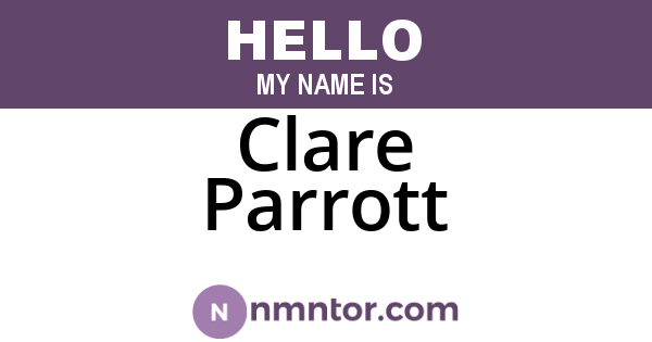 Clare Parrott