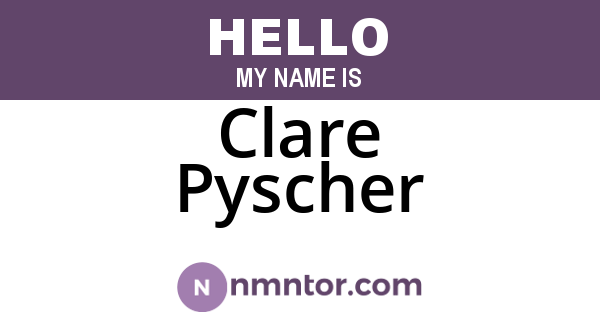 Clare Pyscher