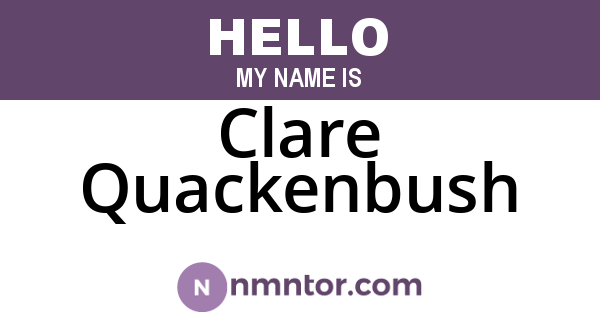 Clare Quackenbush
