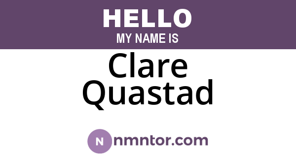 Clare Quastad