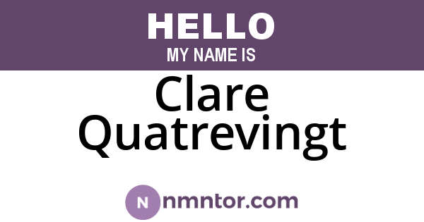 Clare Quatrevingt
