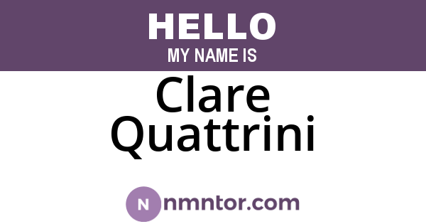 Clare Quattrini
