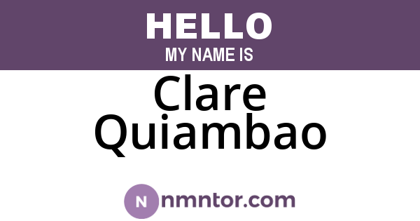 Clare Quiambao
