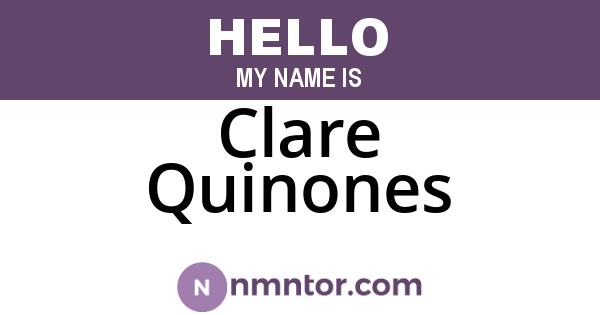 Clare Quinones