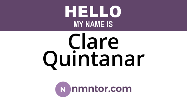 Clare Quintanar