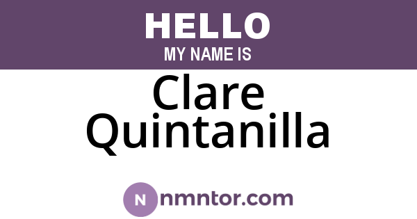 Clare Quintanilla