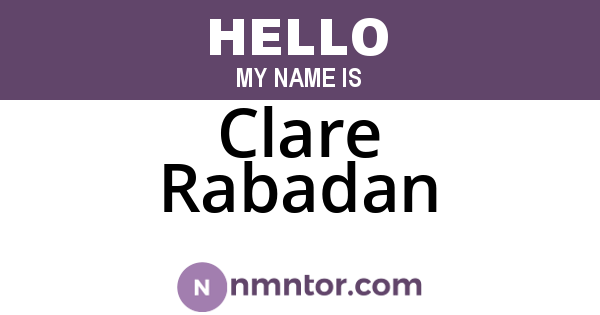 Clare Rabadan