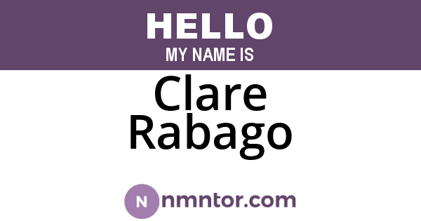Clare Rabago
