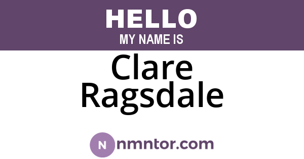 Clare Ragsdale