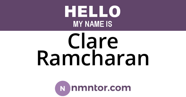 Clare Ramcharan