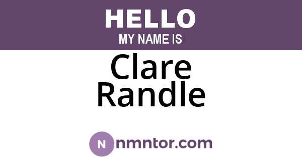 Clare Randle