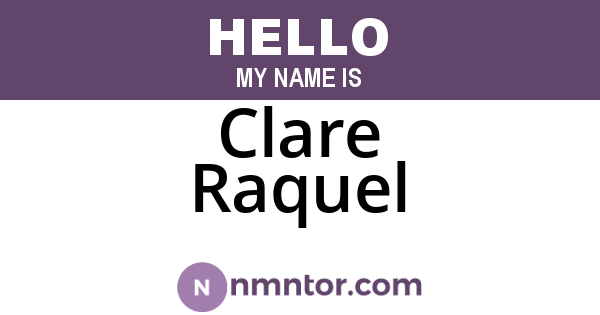 Clare Raquel