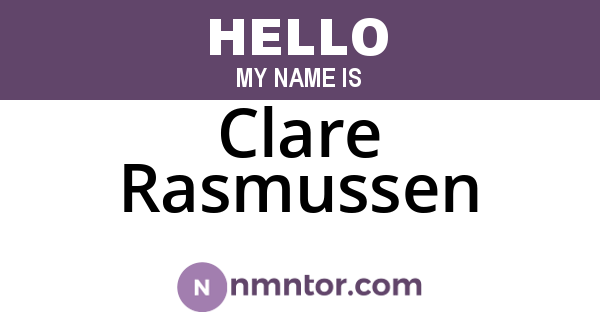 Clare Rasmussen
