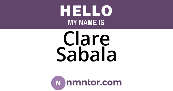 Clare Sabala
