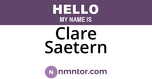 Clare Saetern