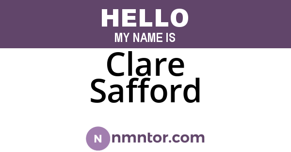 Clare Safford
